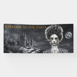 Bad and Boojee Gothic Halloween Party Banner