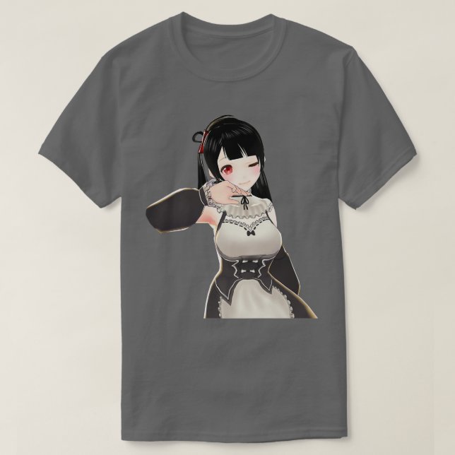 Bad Anime Girl Japanese Otaku Kawaii Clothes  Anim T-Shirt (Design Front)