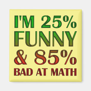 Bad At Math Funny Fridge Magnet Refrigerator