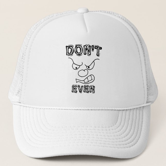 Bad Attitude Hat Angry Face (Front)