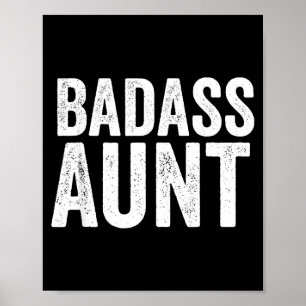 Bad Aunt Gift Funny New Aunt Idea New Niece Nephew Poster