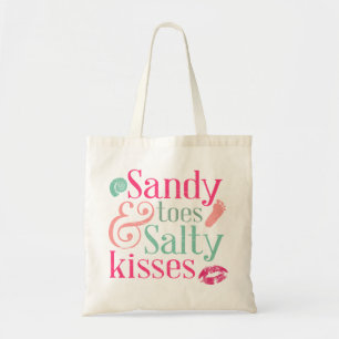 Bad Beach - Sandy Toes & Salty Kisses - Small Tote Bag