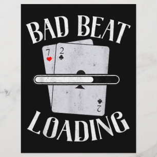 Bad Beat Loading Texas Holdem Casino Funny Poker Flyer