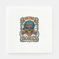 Bad Bones Pirate Skull Bandanna Rope Crossbones