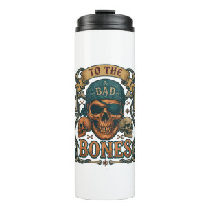 Bad Bones Pirate Skull Bandanna Rope Crossbones Thermal Tumbler