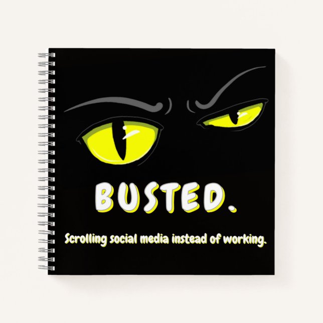 Bad Boogie Funny  - Busted. sign Notebook (Front)