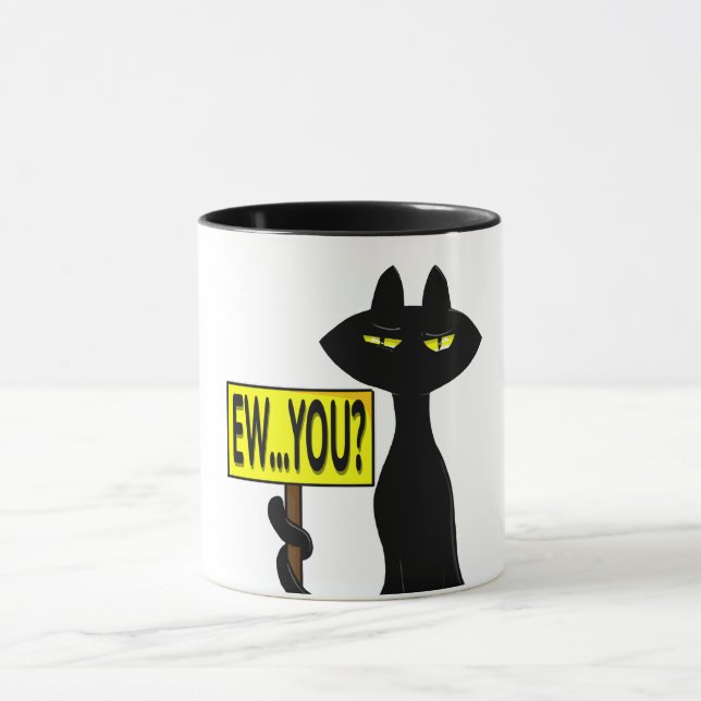 Bad Boogie Funny Mugs - Ew...you? sign (Center)