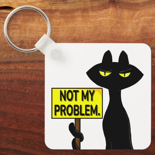 Bad Boogie Funny Not My Problem Keychain (Front)