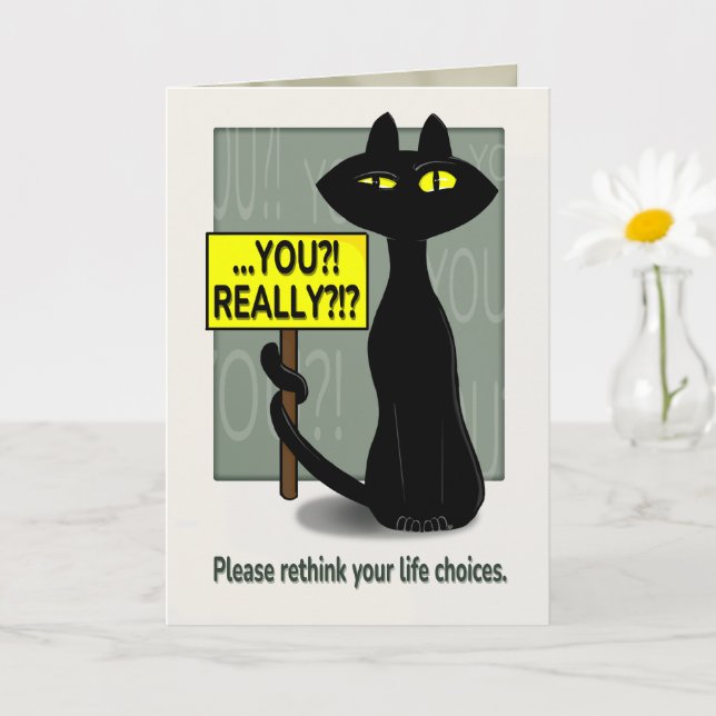 Bad Boogie Funny Thank You  Card  (Small Plant)