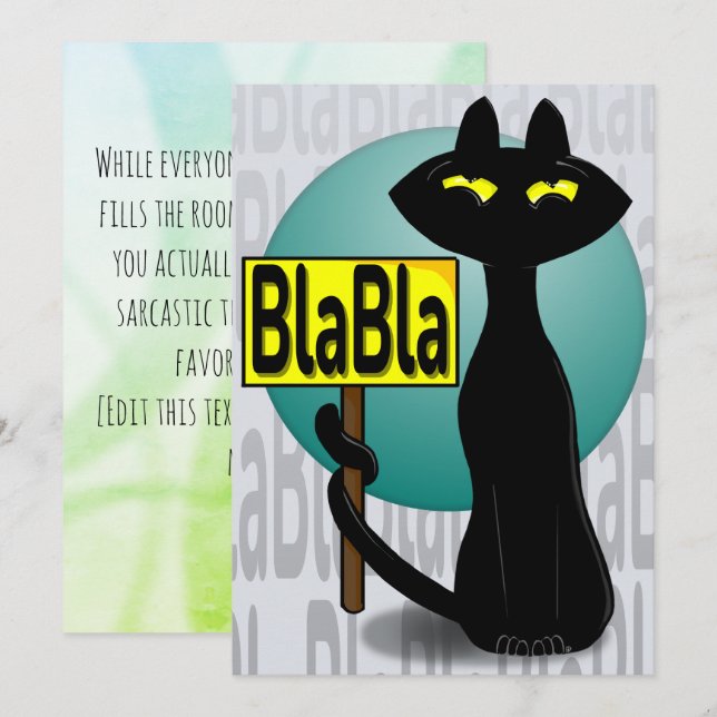 Bad Boogie Funny Thank You Card  (Front/Back)