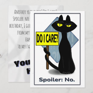 Bad Boogie Sarcastic  Birthday Card 