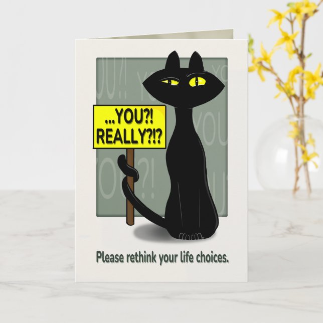 Bad Boogie Sarcastic  Birthday Card  (Yellow Flower)