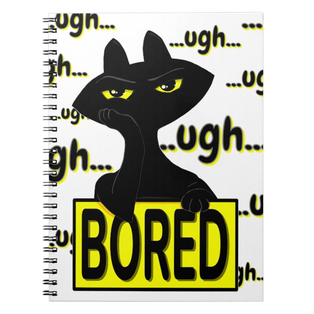 Bad Boogie Sarcastic Black Cat Funny Notebook (Front)