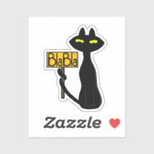 Bad Boogie - The Cat- "BlaBla" funny sign stickers