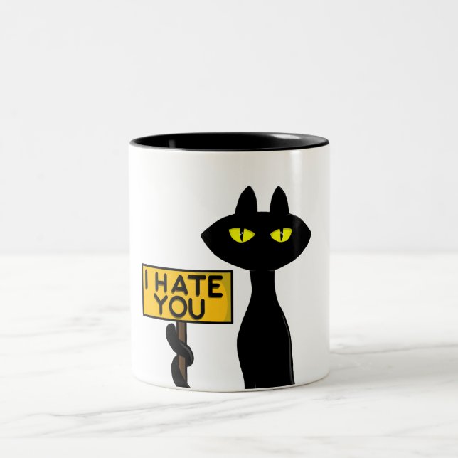 Bad Boogie -The Cat- "IHATEYOU" funny  Mugs (Center)