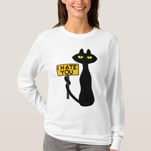 Bad Boogie -The Cat- "IHATEYOU" funny  T-Shirts (Front)