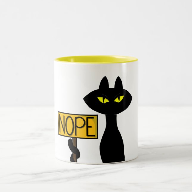 Bad Boogie -The Cat- "NOPE" funny Mugs (Center)