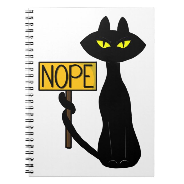  Bad Boogie -The Cat- "NOPE" funny Notebooks (Front)