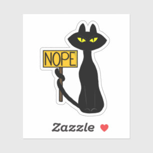 Bad Boogie -The Cat- "NOPE" funny Stickers