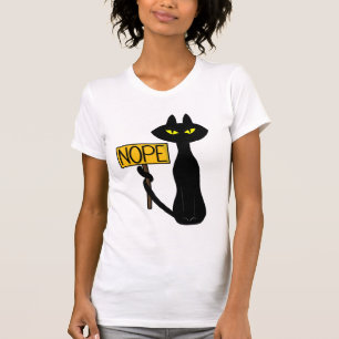 Bad Boogie -The Cat- "NOPE" funny Women's T-Shirts