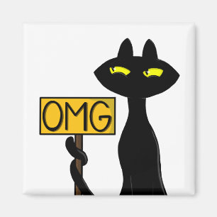 Bad Boogie -The Cat- "OMG" funny Magnets