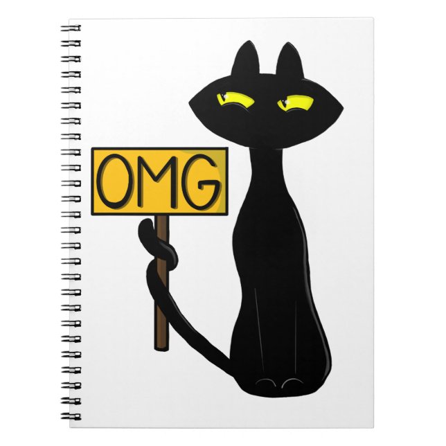 Bad Boogie -The Cat- "OMG" funny Notebooks (Front)