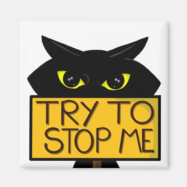 Bad Boogie -The Cat- "Try To" funny Magnets (Front)