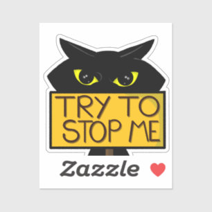 Bad Boogie -The Cat- "Try To" funny Stickers