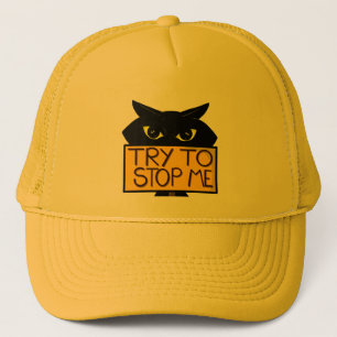 Bad Boogie -The Cat- "Try To" funny Tracker Hats