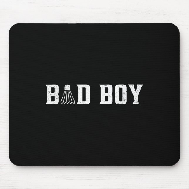 Bad Boy Graphic Shuttle Badminton Player Sport Cro Mouse Pad (Front)