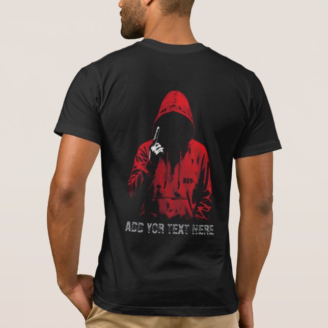 Bad Boy Red Figure T-Shirt | Dark Streetwear  (Back)