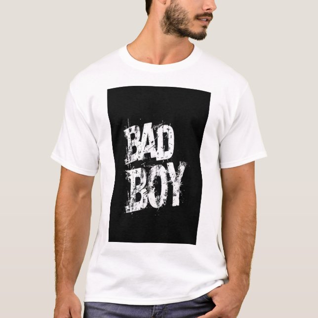 BAD BOY TEXT PRINTED T-SHIRT (Front)