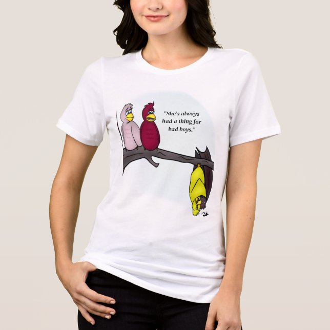 Bad Boys Pale Pink Women's T-Shirt Tri-Blend Shirt (Front)