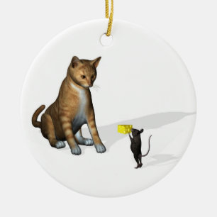 Bad Cat Ceramic Tree Decoration