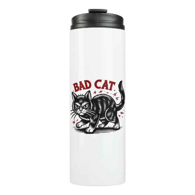 Bad Cat Thermal Tumbler (Front)