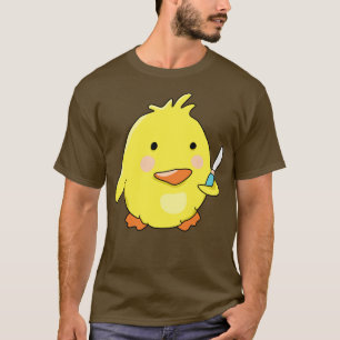 Bad Chick With Knife Duck Meme T-Shirt