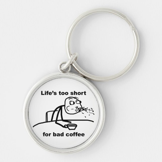 Bad Coffee Key Ring (Front)