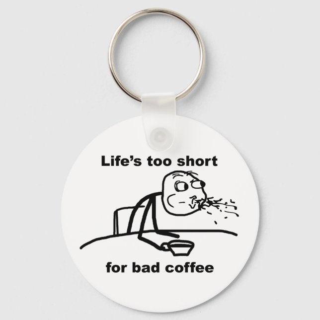 Bad Coffee Key Ring (Front)