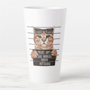 bad cute cat design cats lovers design latte mug