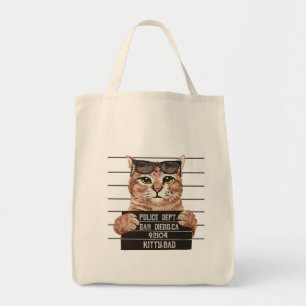 bad cute cat design cats lovers design tote bag