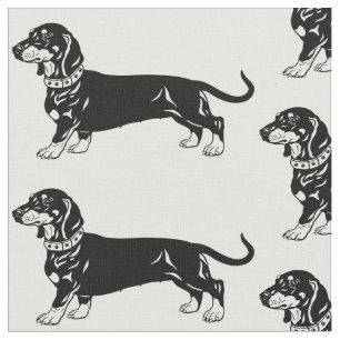 Bad dachshund died fabric
