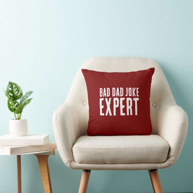 Bad Dad Joke Expert BOLD TYPOGRAPHY Cushion (Chair)