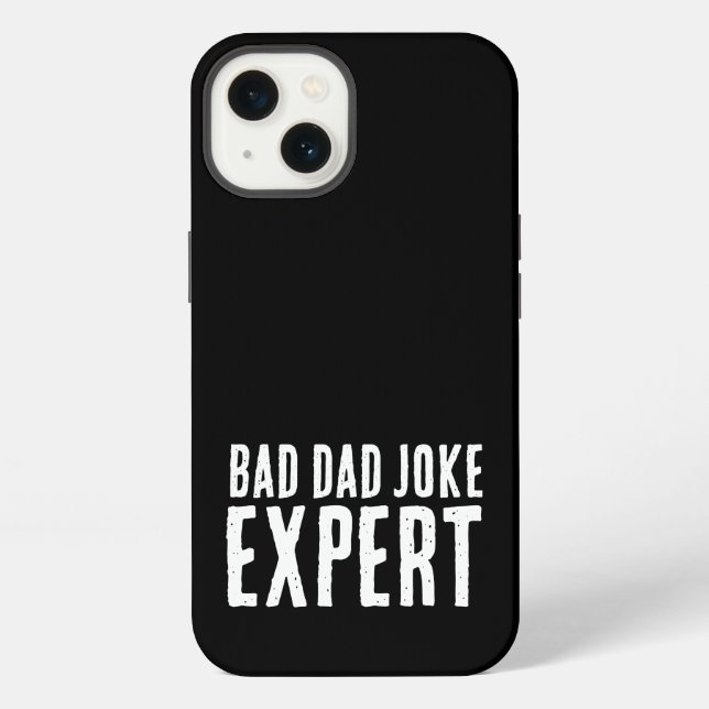 Bad Dad Joke Expert BOLD TYPOGRAPHY iPhone Case (Back)