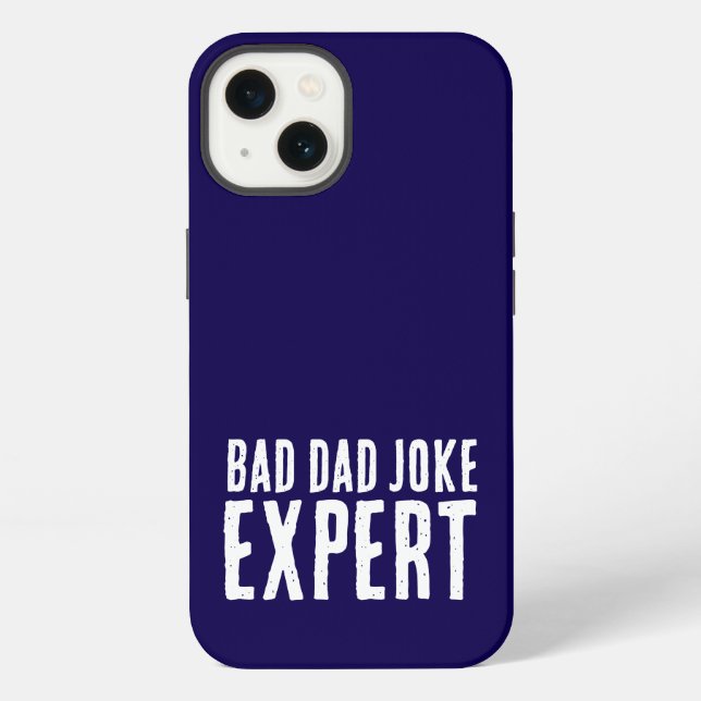 Bad Dad Joke Expert BOLD TYPOGRAPHY iPhone Case (Back)