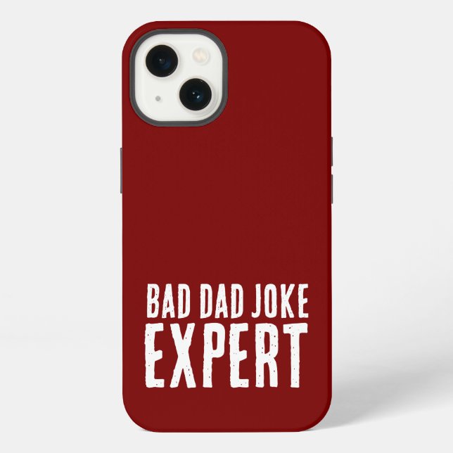 Bad Dad Joke Expert BOLD TYPOGRAPHY iPhone Case (Back)