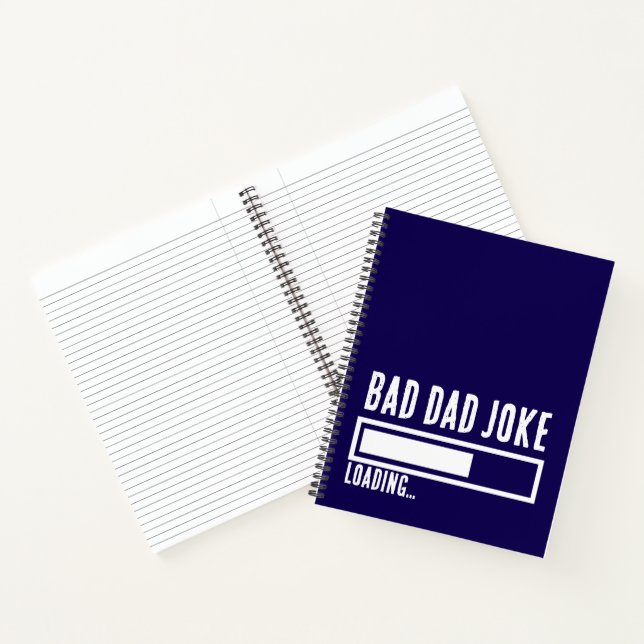 Bad Dad Joke Expert BOLD TYPOGRAPHY Notebook (Inside)