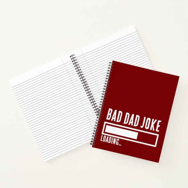 Bad Dad Joke Expert BOLD TYPOGRAPHY Notebook (Inside)