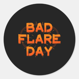 Bad Day CRPS Complex Regional Pain Syndrome Orange Classic Round Sticker
