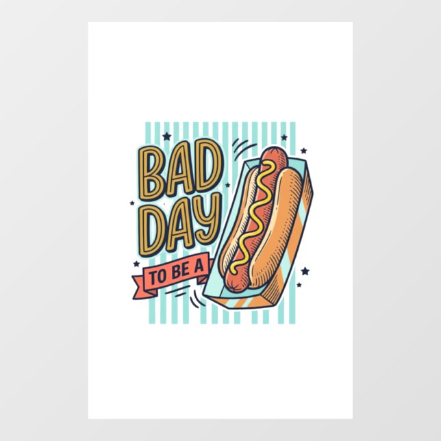 Bad Day Hot Dog Retro Vector Shirt Design_1 (Sheet)