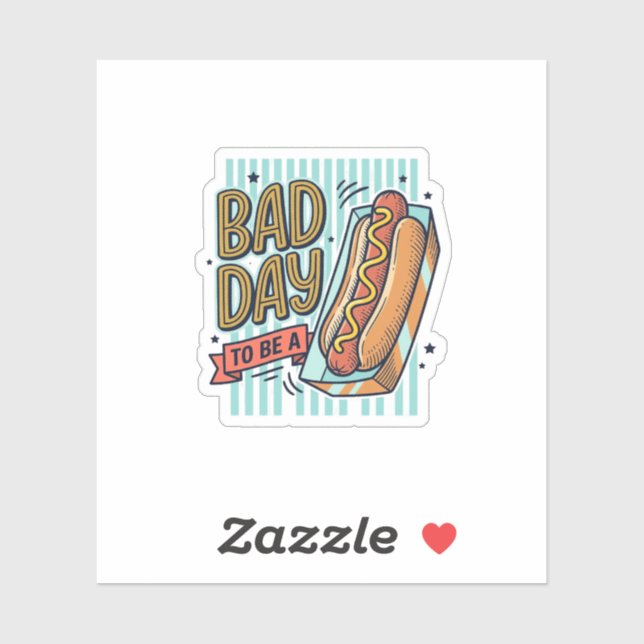 Bad Day Hot Dog Retro Vector Shirt Design_1 (Sheet)
